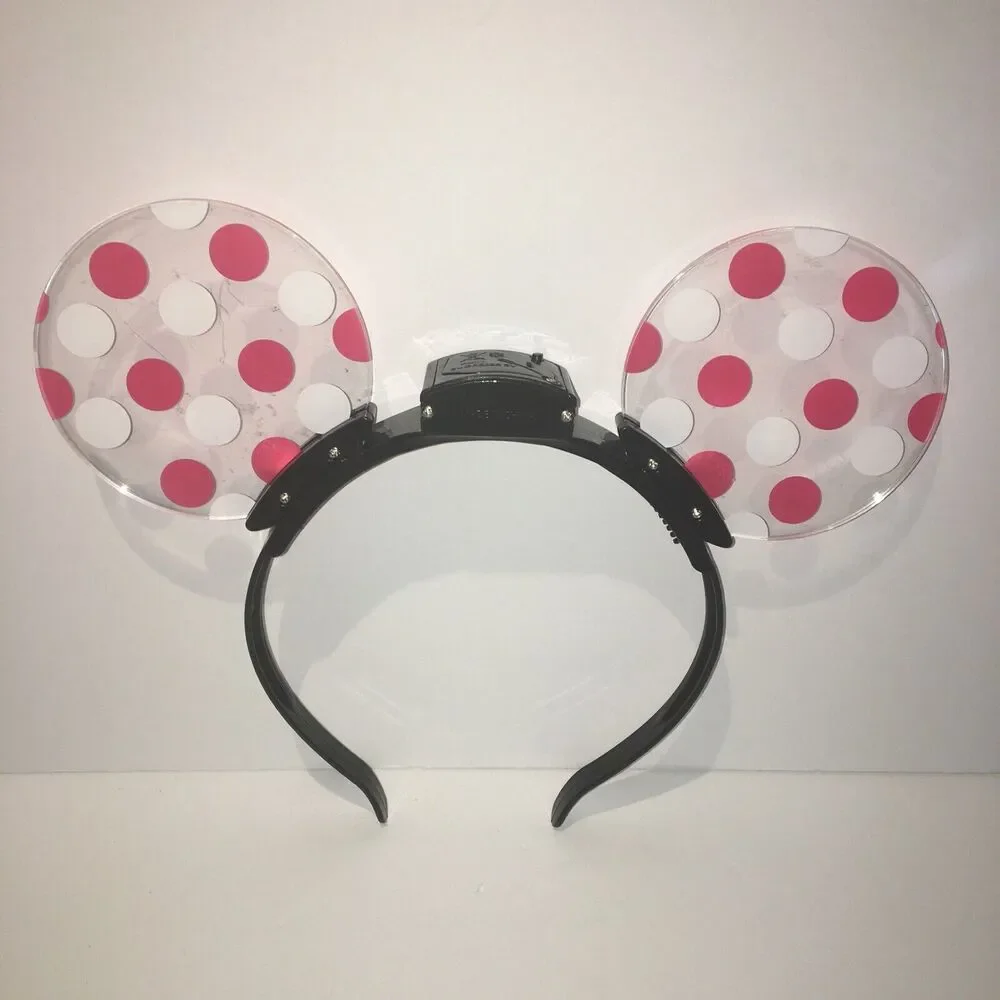 Disney  On Ice Minnie  Mouse  Polka-dot  Flashing Light - Up  Ears  Headband